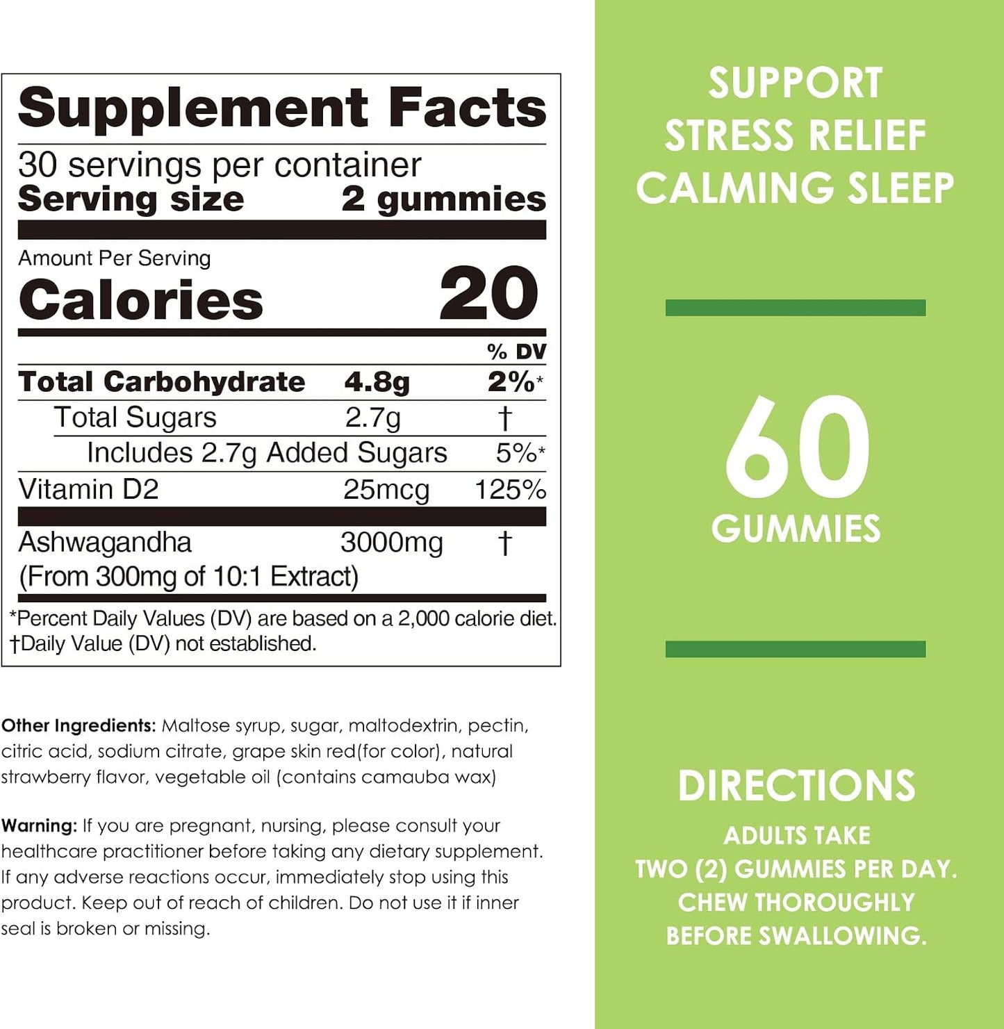 Ashwagandha Gummies with Vitamin D2 – High Potency Mood Support